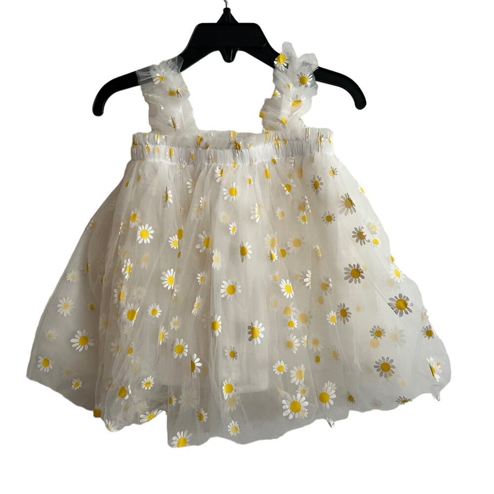 Mini Mono Daisy Floral Tulle Dress